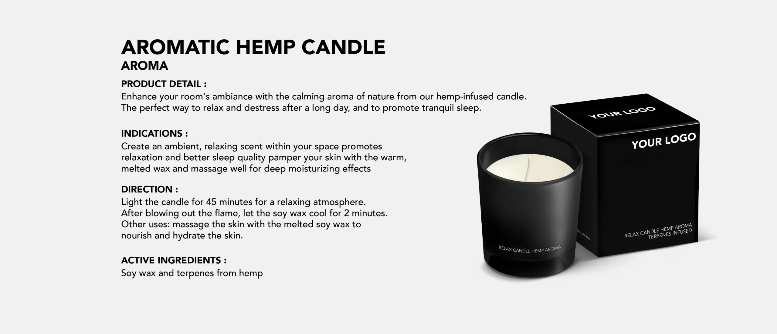 Aromatic Hemp Candle