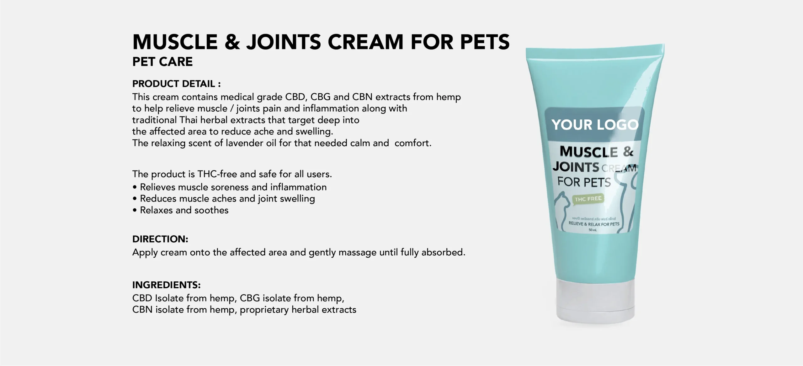 Muscle & Joint Cream For Pets