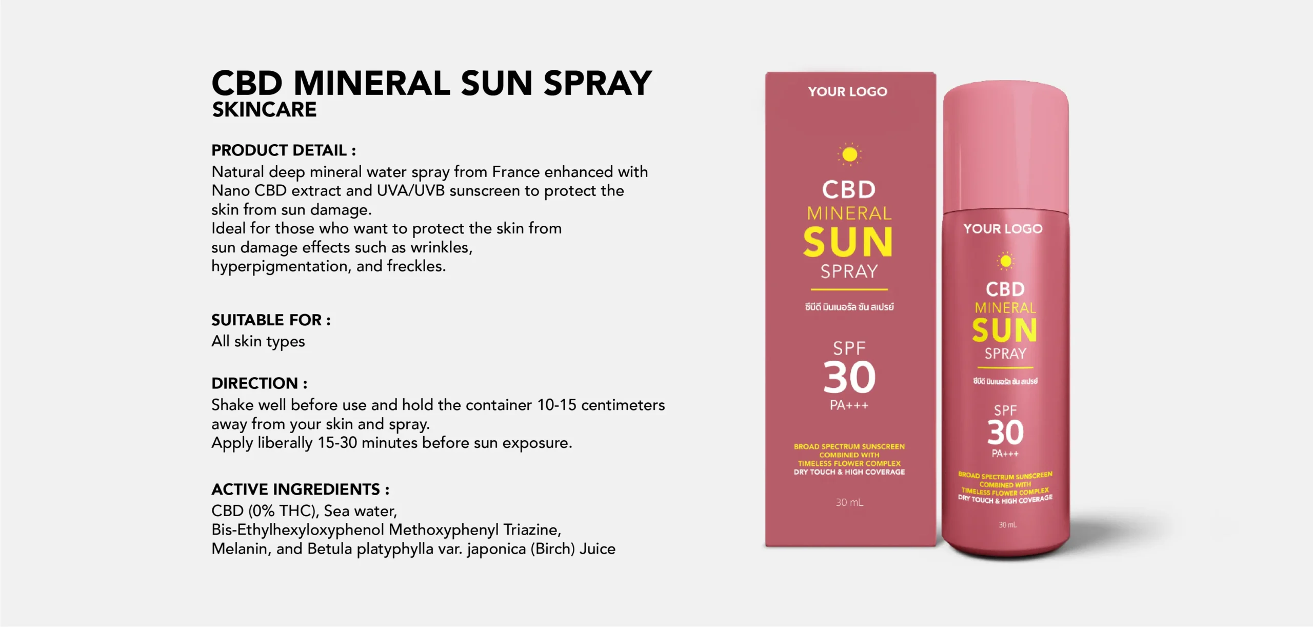 CBD Mineral Sun Spray